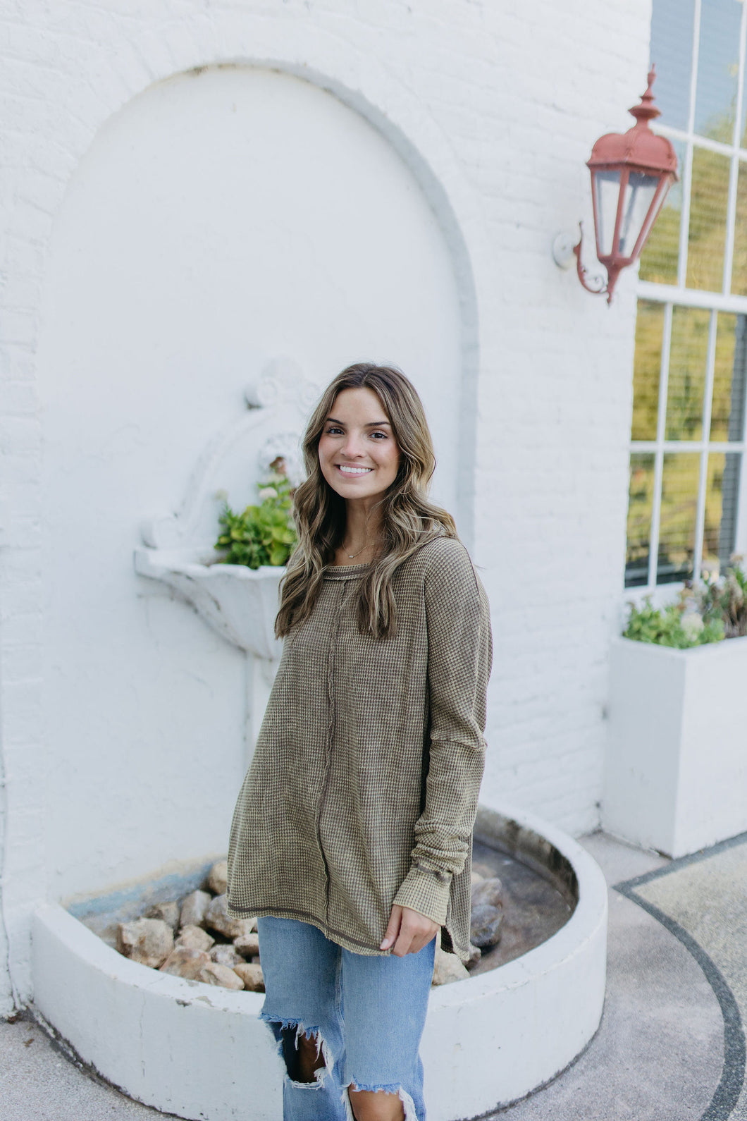 COZY UP TOP, OLIVE