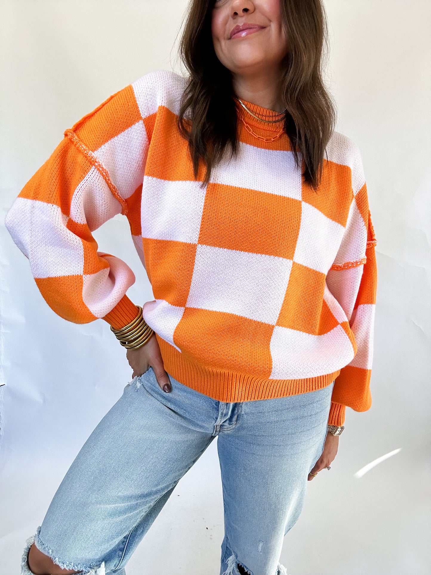 CHECKERBOARD SWEATER