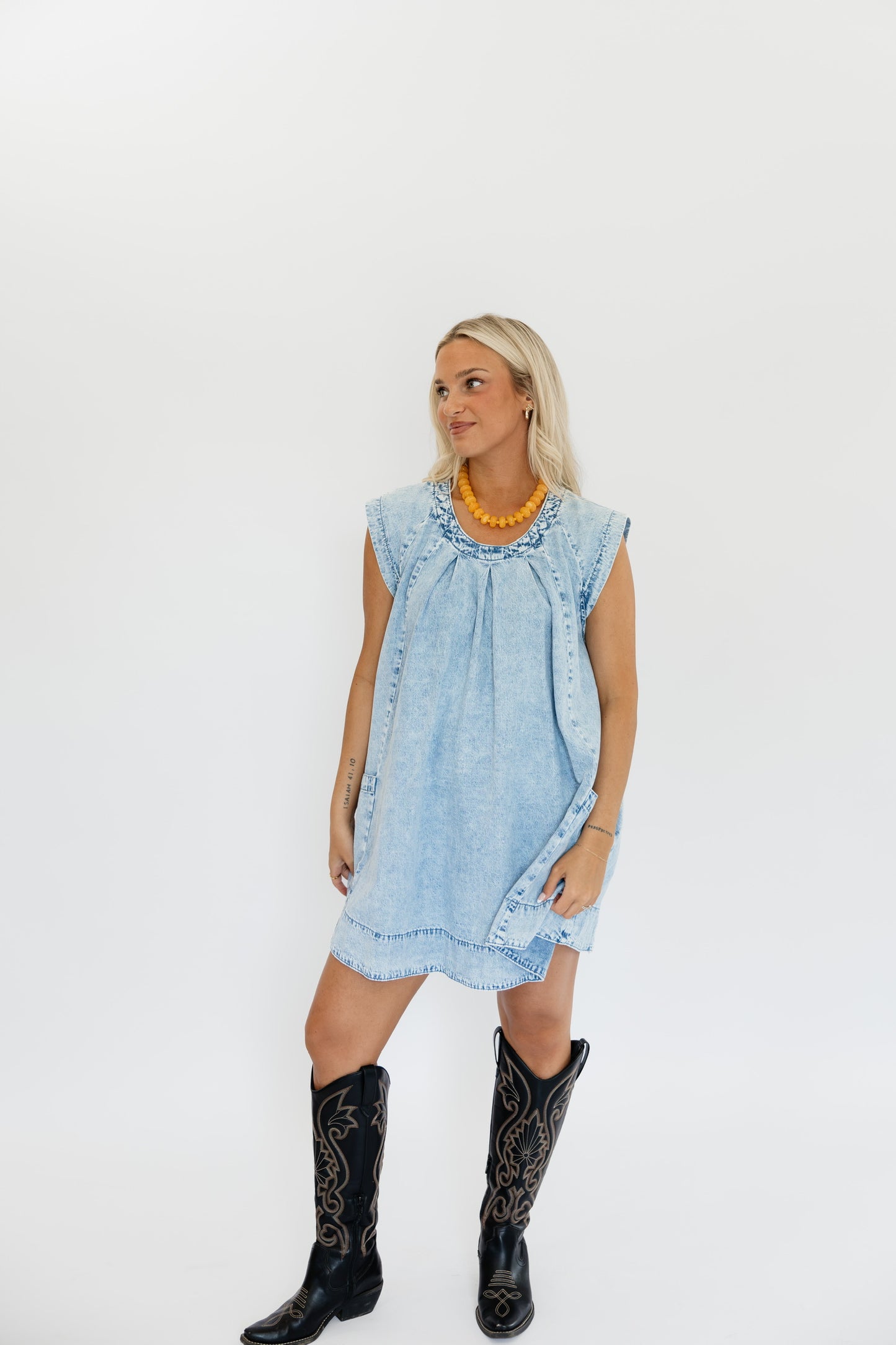 *PRE-ORDER* TAILGATE DENIM MINI DRESS