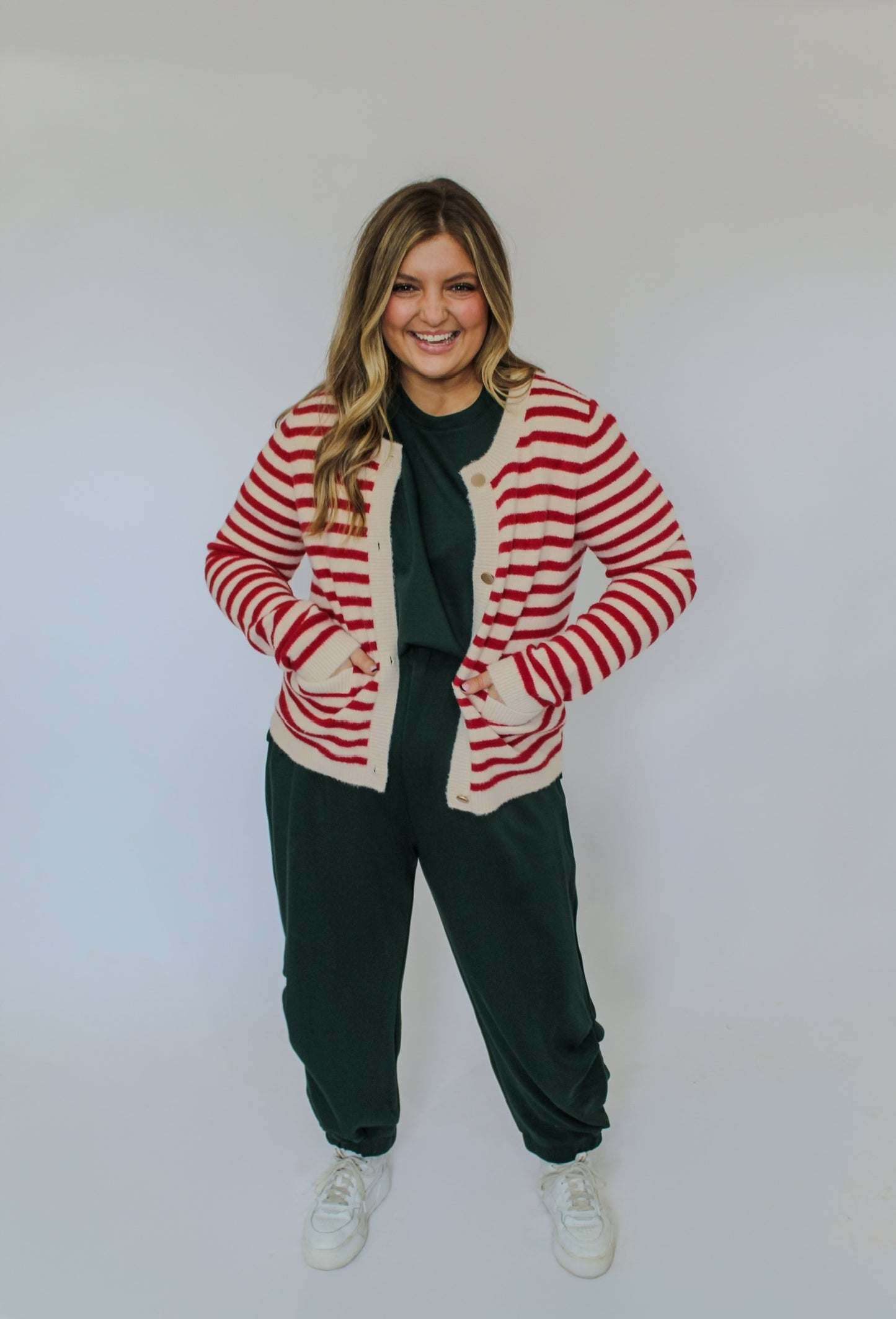 CANDY CANE CARDIGAN SWEATER