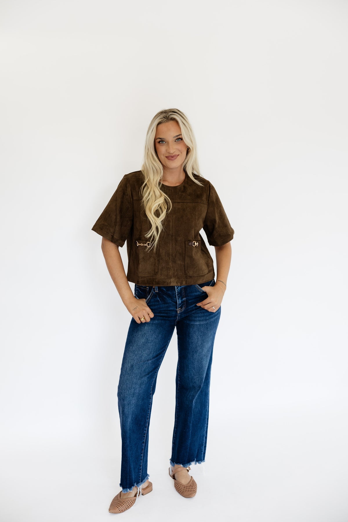 OLIVIA SUEDE TOP