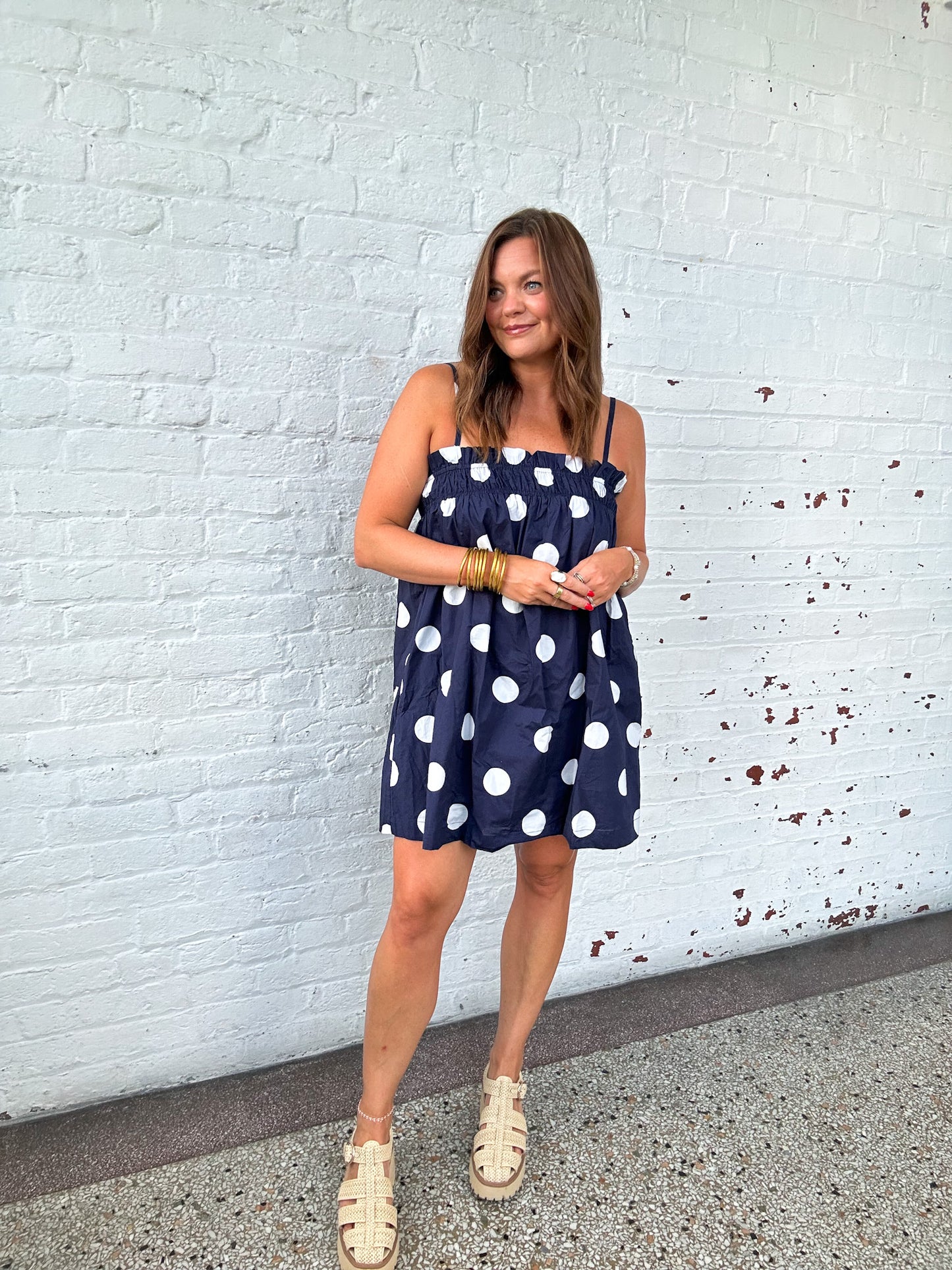 DARCY POLKA DOT MINI DRESS