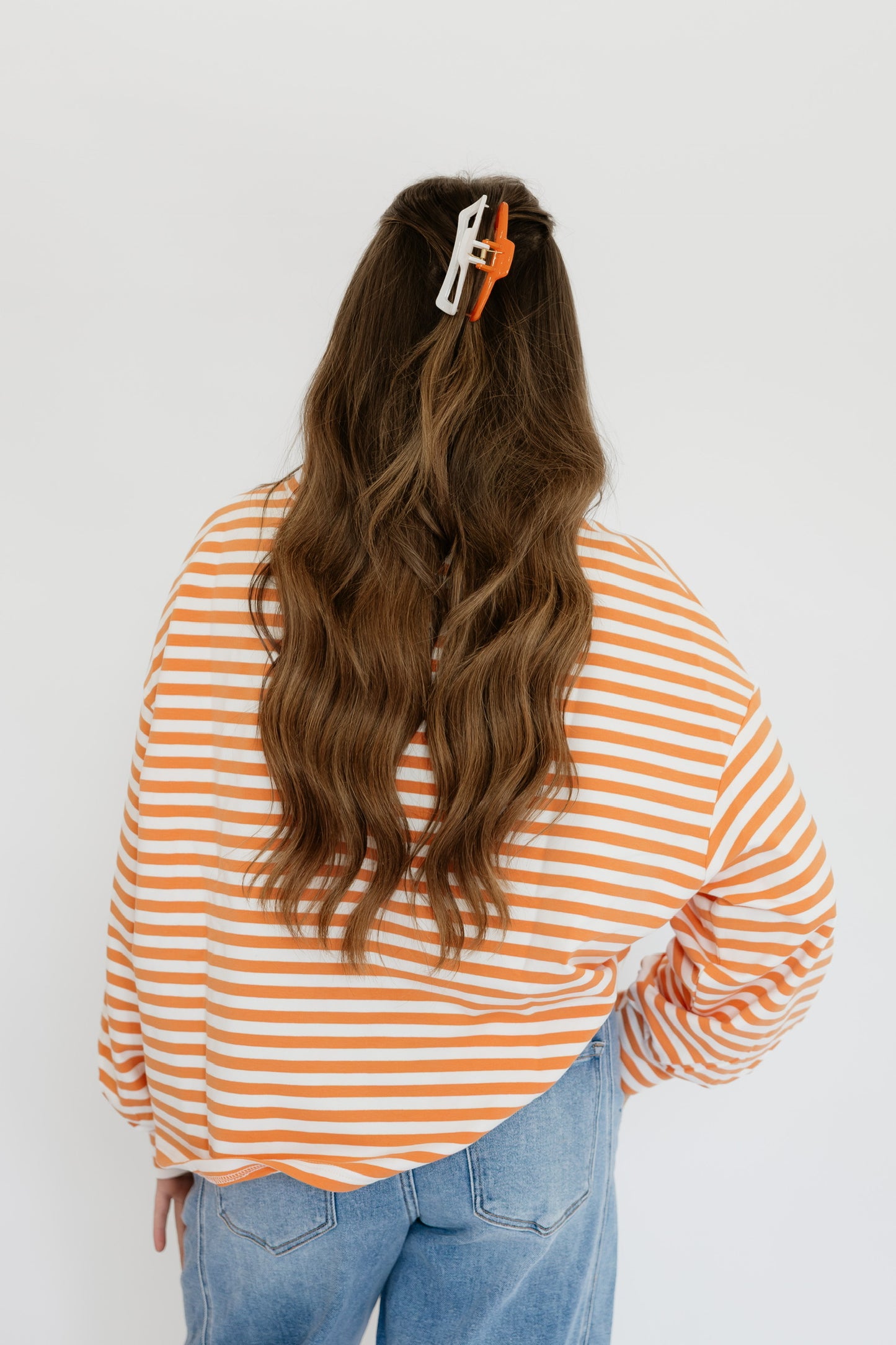 OVERSIZED STRIPE GAMEDAY TOP - LONG SLEEVE