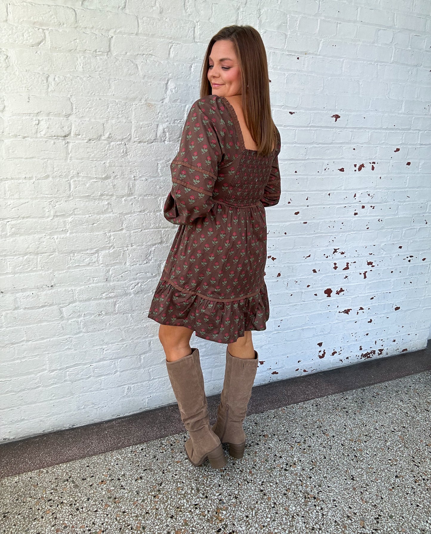 FALL FLORALS MINI DRESS