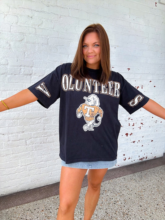 TENNESSEE OVERSIZED BAND TEE - BLACK