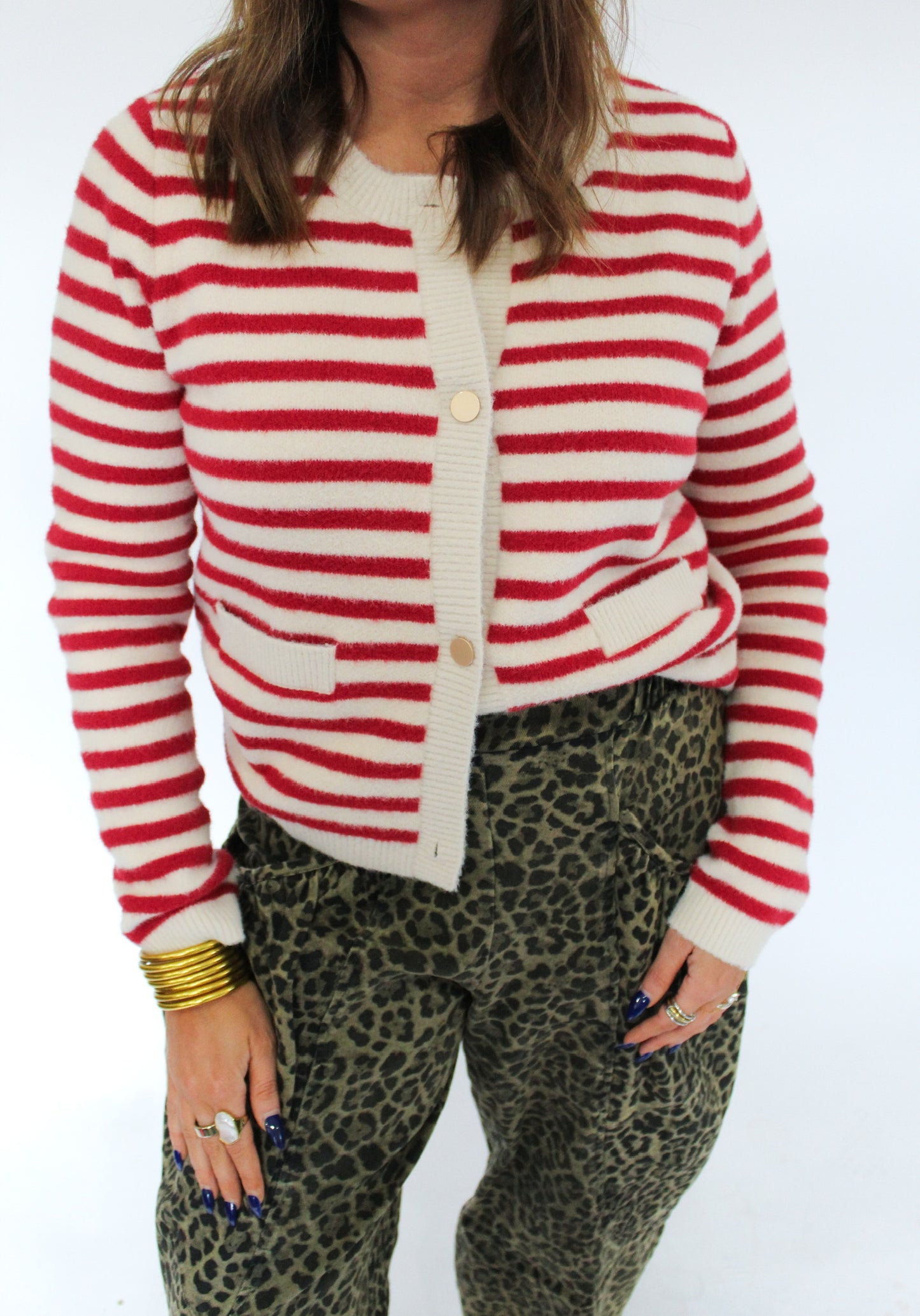 CANDY CANE CARDIGAN SWEATER