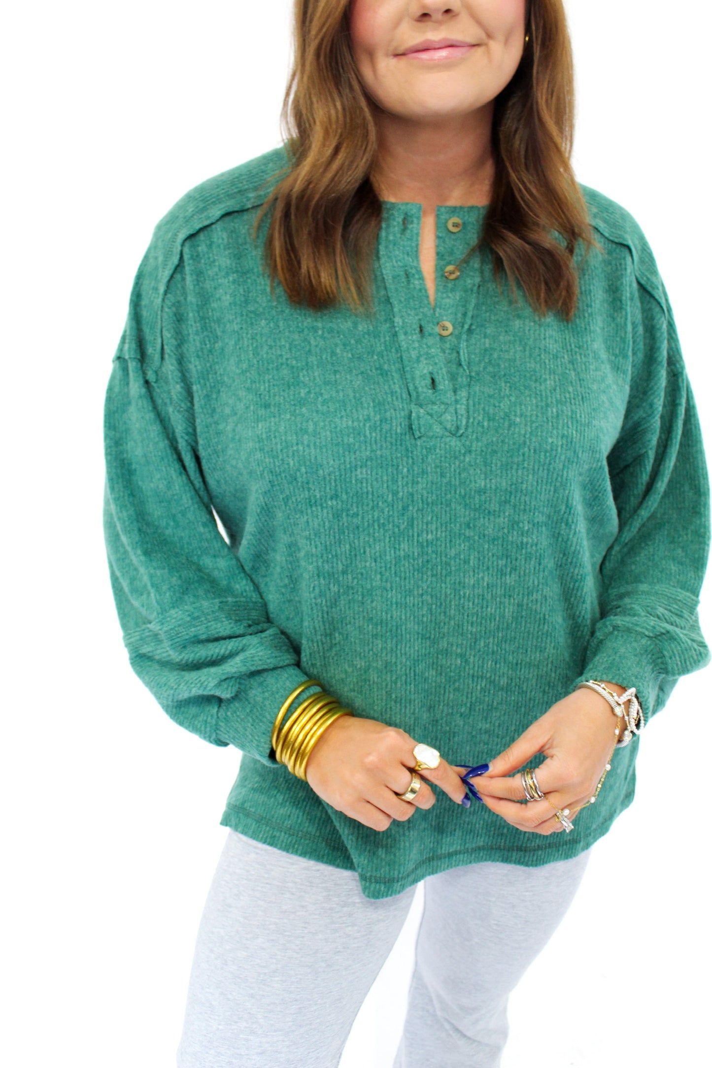 GOOD INTENTIONS PULLOVER - GREEN