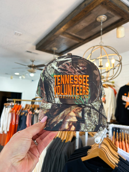 TENNESSEE CAMO CANVAS TRUCKER HAT