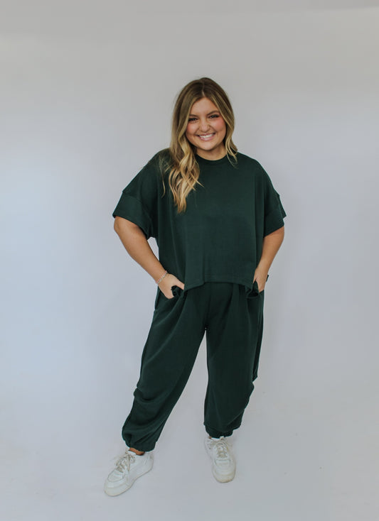 ALL IS WELL LOUNGE SET - HUNTER GREEN