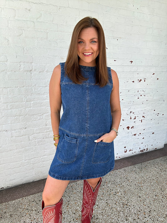 DIXIE DENIM MINI DRESS