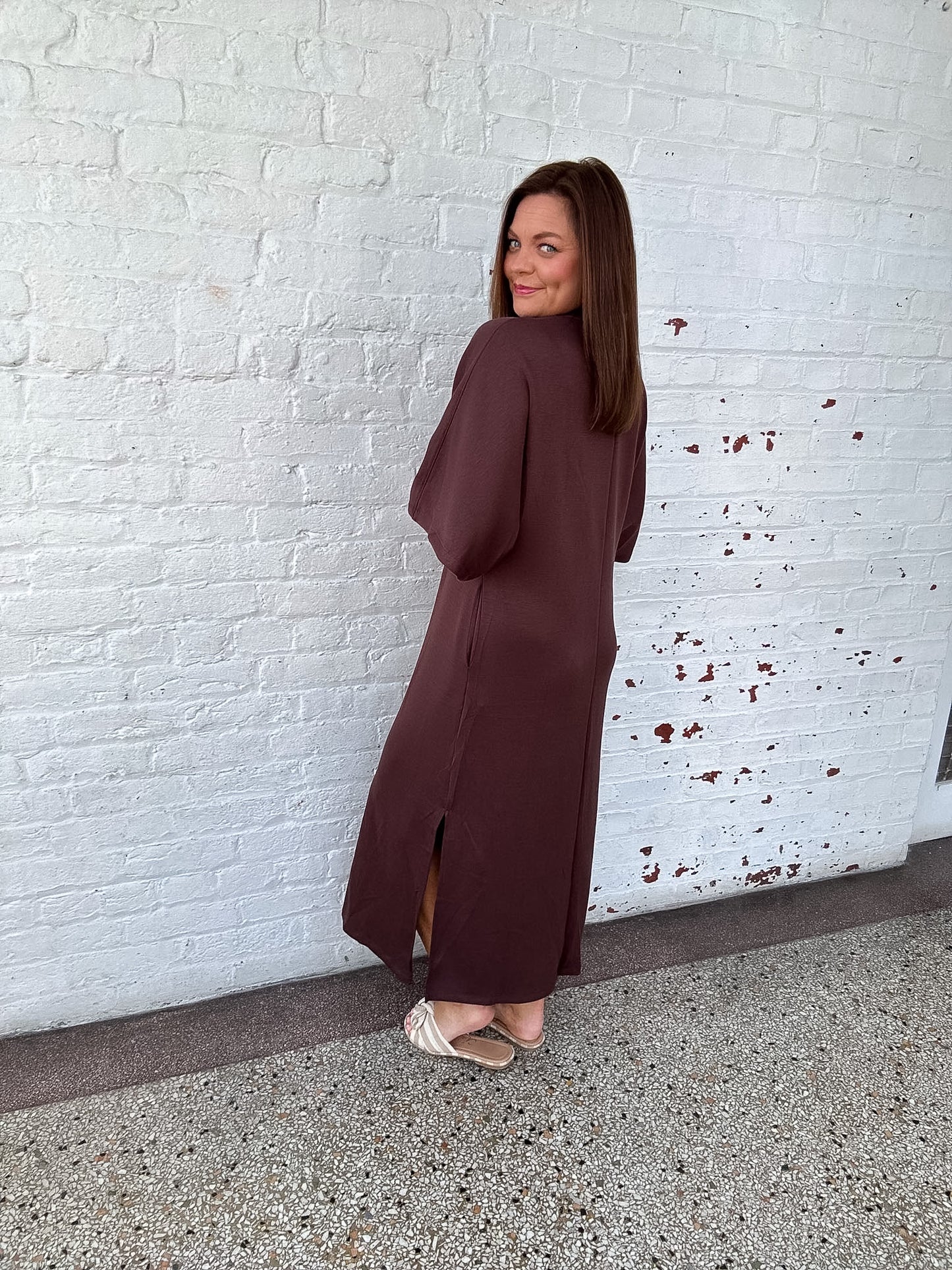 SO LUXE MAXI DRESS - BROWN