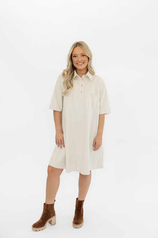 SUEDE MINI DRESS
