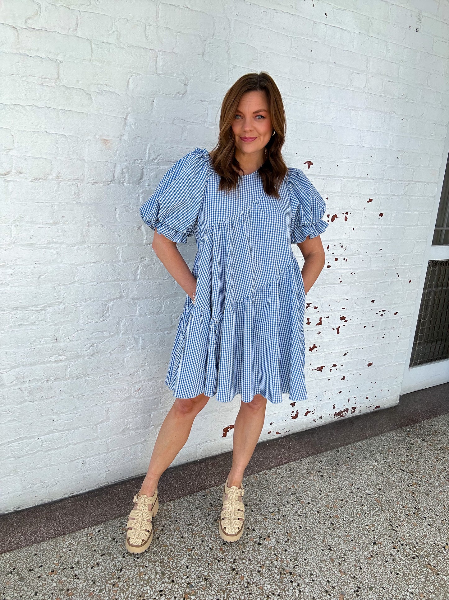 COTTAGE BLUE MINI DRESS