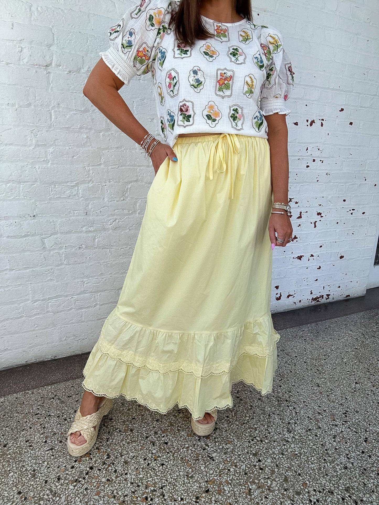 LEMON ZEST MAXI SKIRT