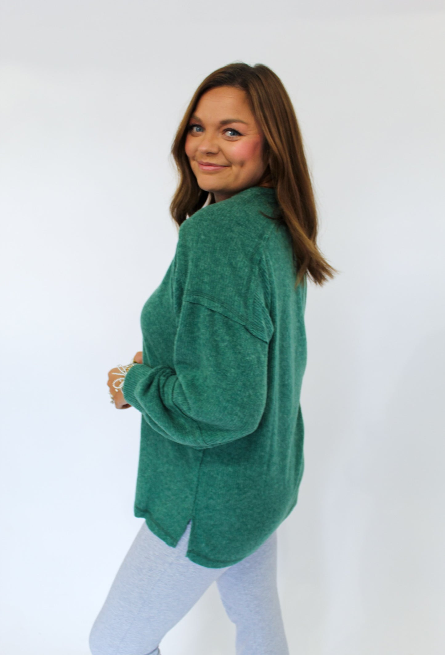 GOOD INTENTIONS PULLOVER - GREEN