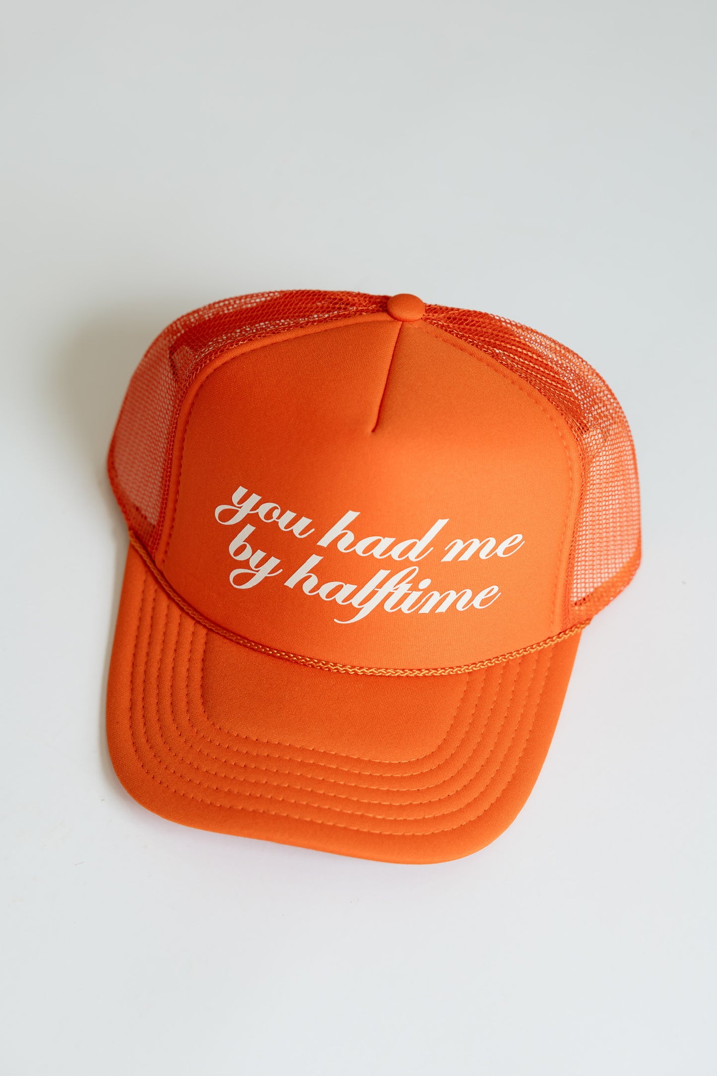 HAD ME BY HALFTIME TRUCKER HAT