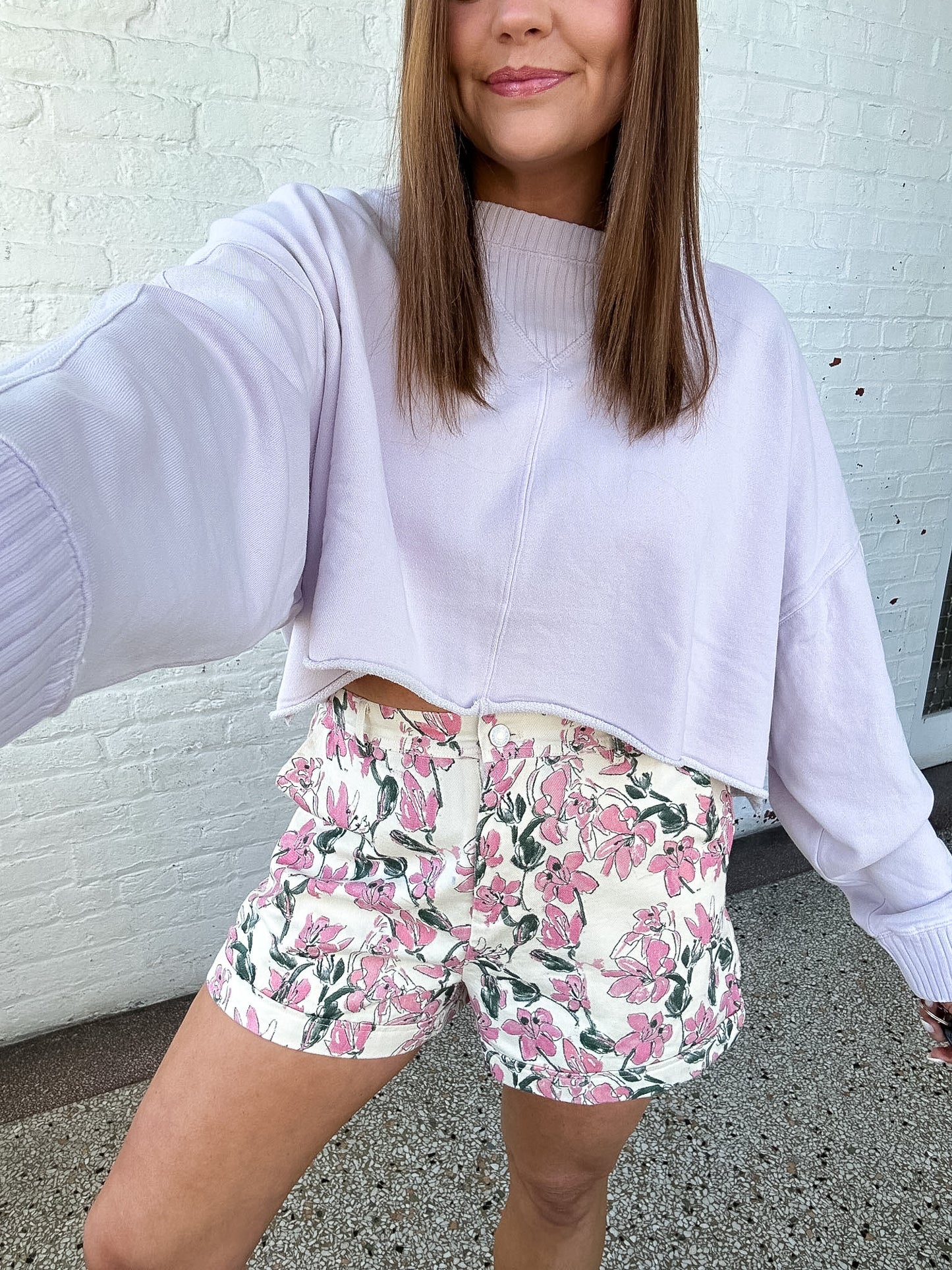 LILAC CROPPED PULLOVER