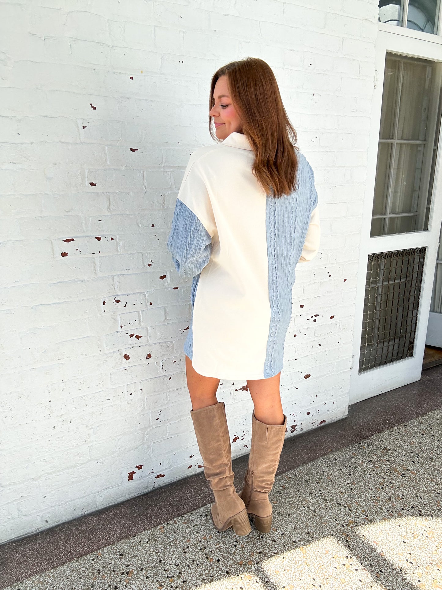 SWEATER SKY MINI DRESS