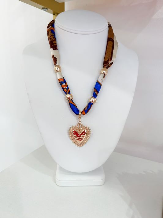 SCARF CHARM NECKLACE - HEART