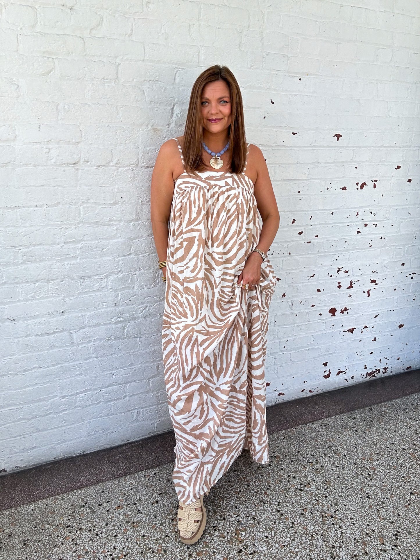IN THE KEYS MAXI DRESS - TAN