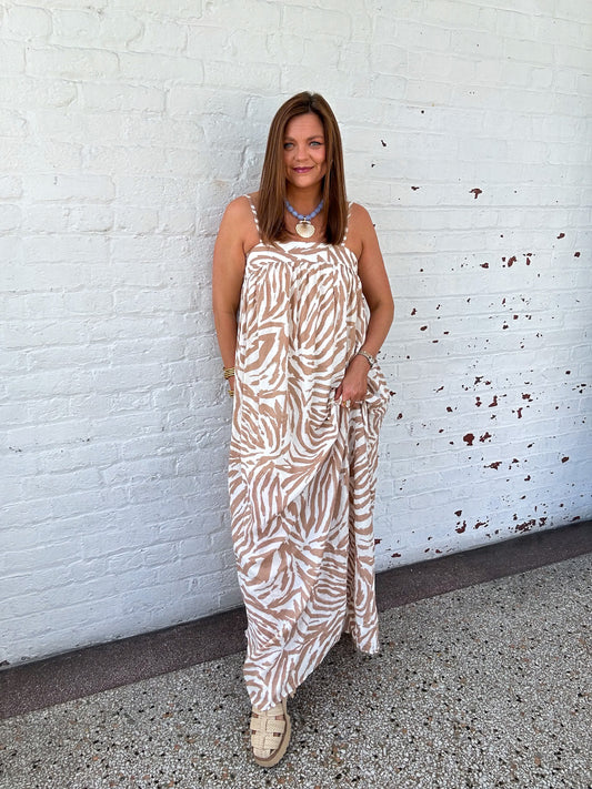 IN THE KEYS MAXI DRESS - TAN