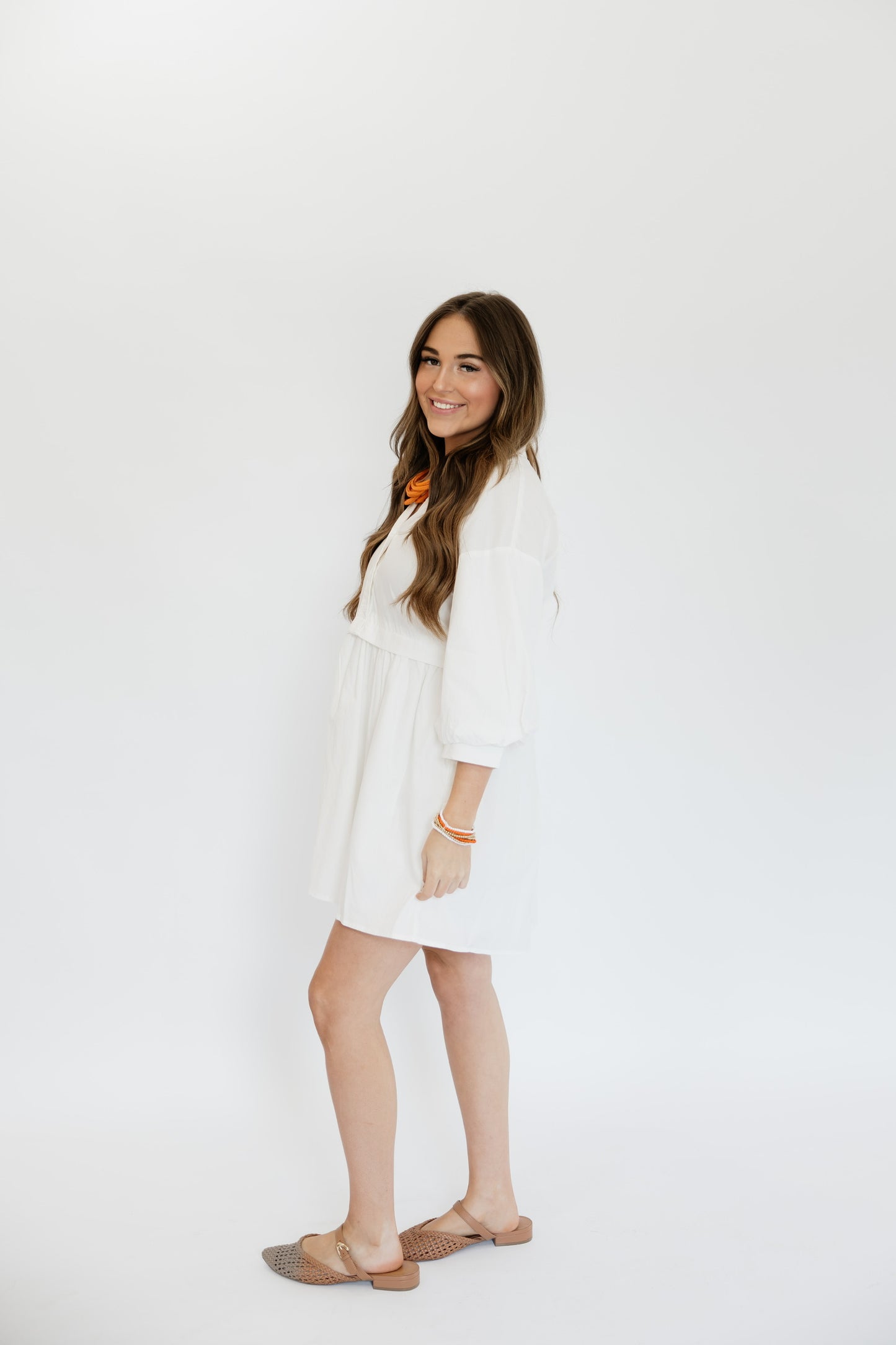 WHITE OUT MINI DRESS