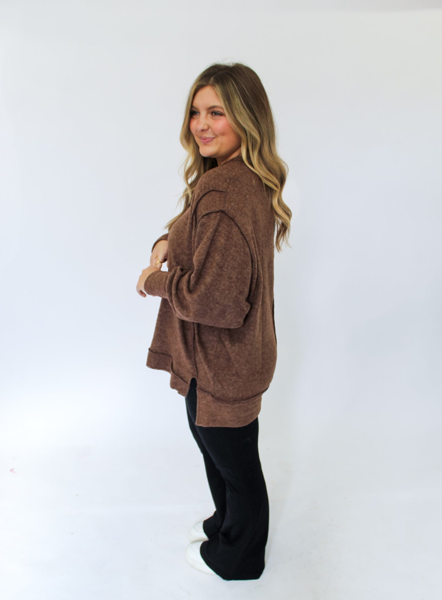 COZY ON PULLOVER - MOCHA