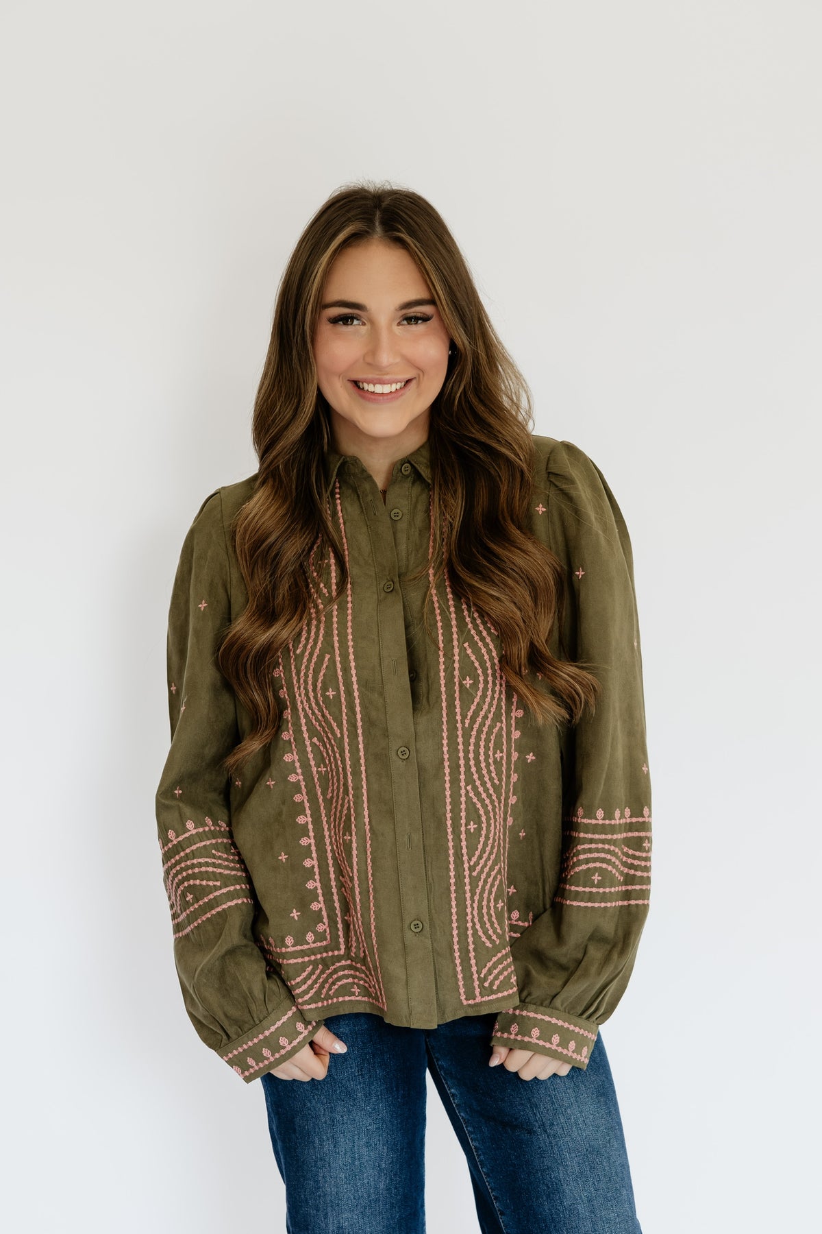BLUSHING EMBROIDERED TOP