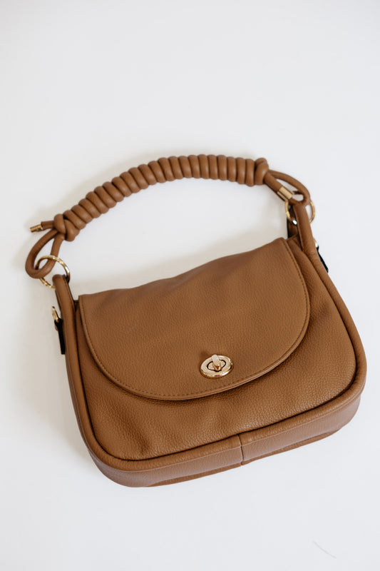 EFFIE MESSENGER SATCHEL BAG - MOCHA