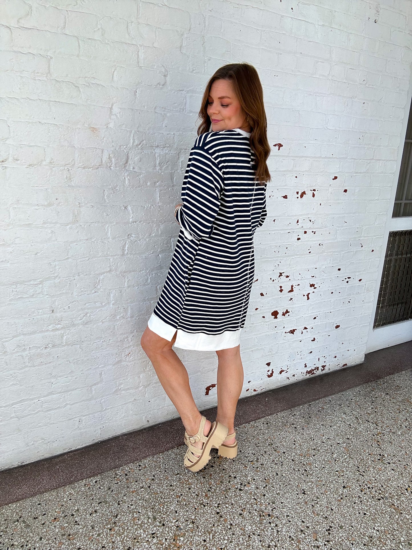 STRIPED MINI DRESS