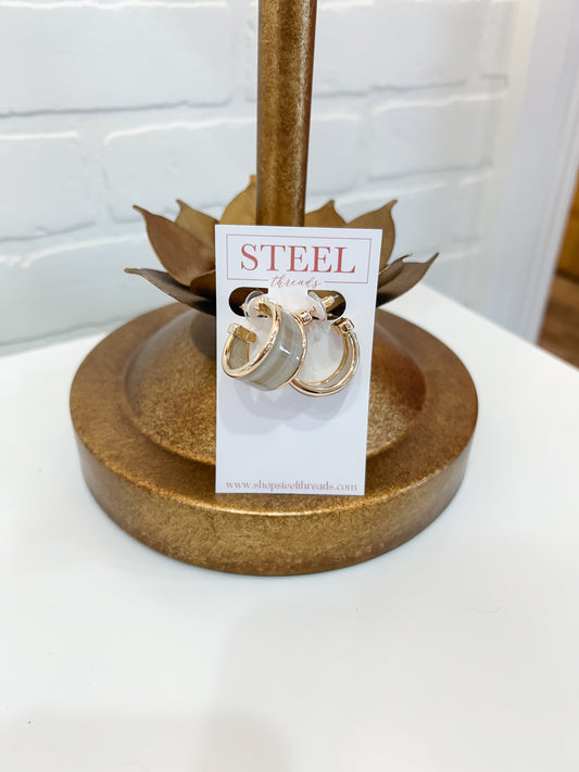 GREY MARBLED HOOPS
