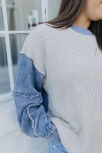 Load image into Gallery viewer, ALL ABOUT DENIM SWEATER
