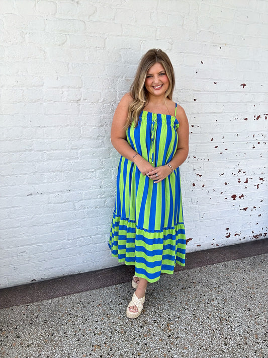 OCEAN SPRITZ MIDI DRESS