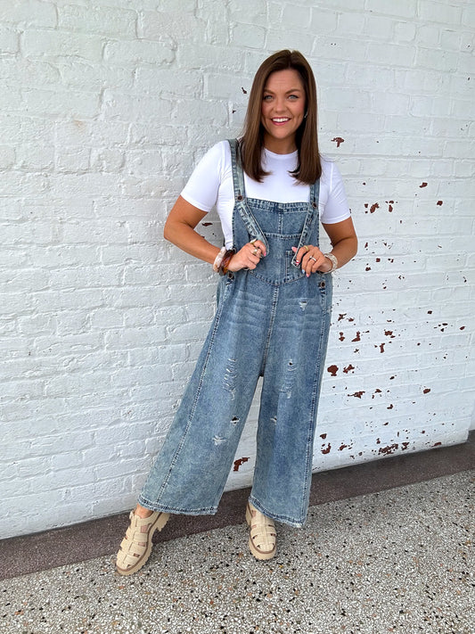 VINTAGE DENIM OVERALLS