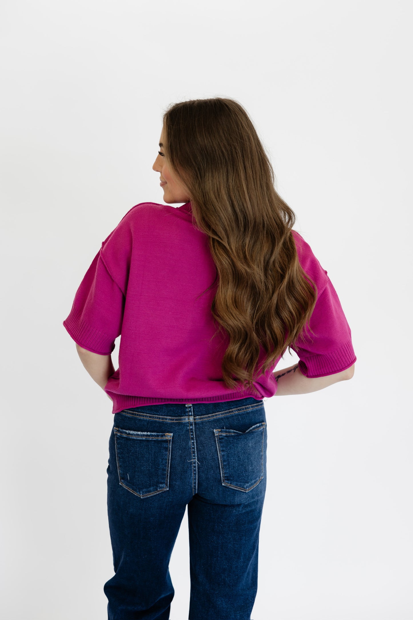 HAPPY DAYS SWEATER TOP - PINK
