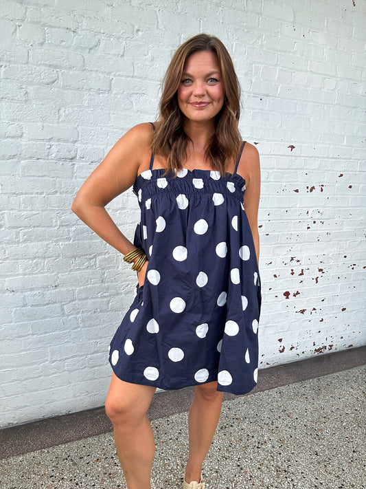DARCY POLKA DOT MINI DRESS