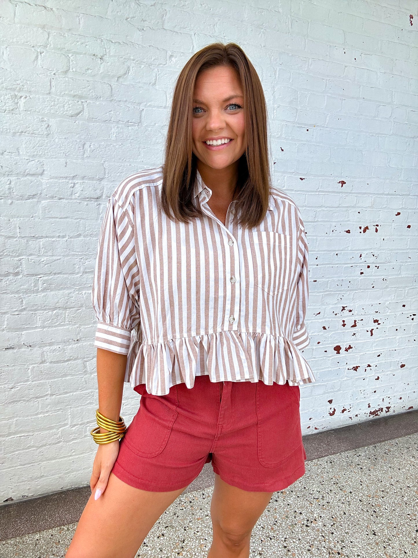 TAKE A STROLL STRIPED TOP