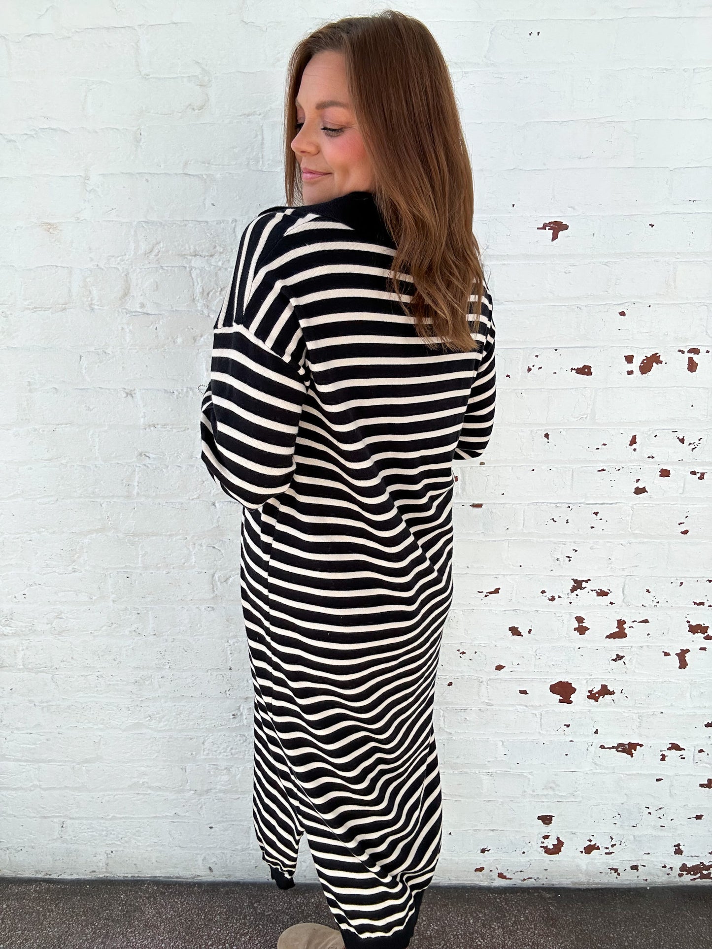 STRIPED SWEATER DRESS