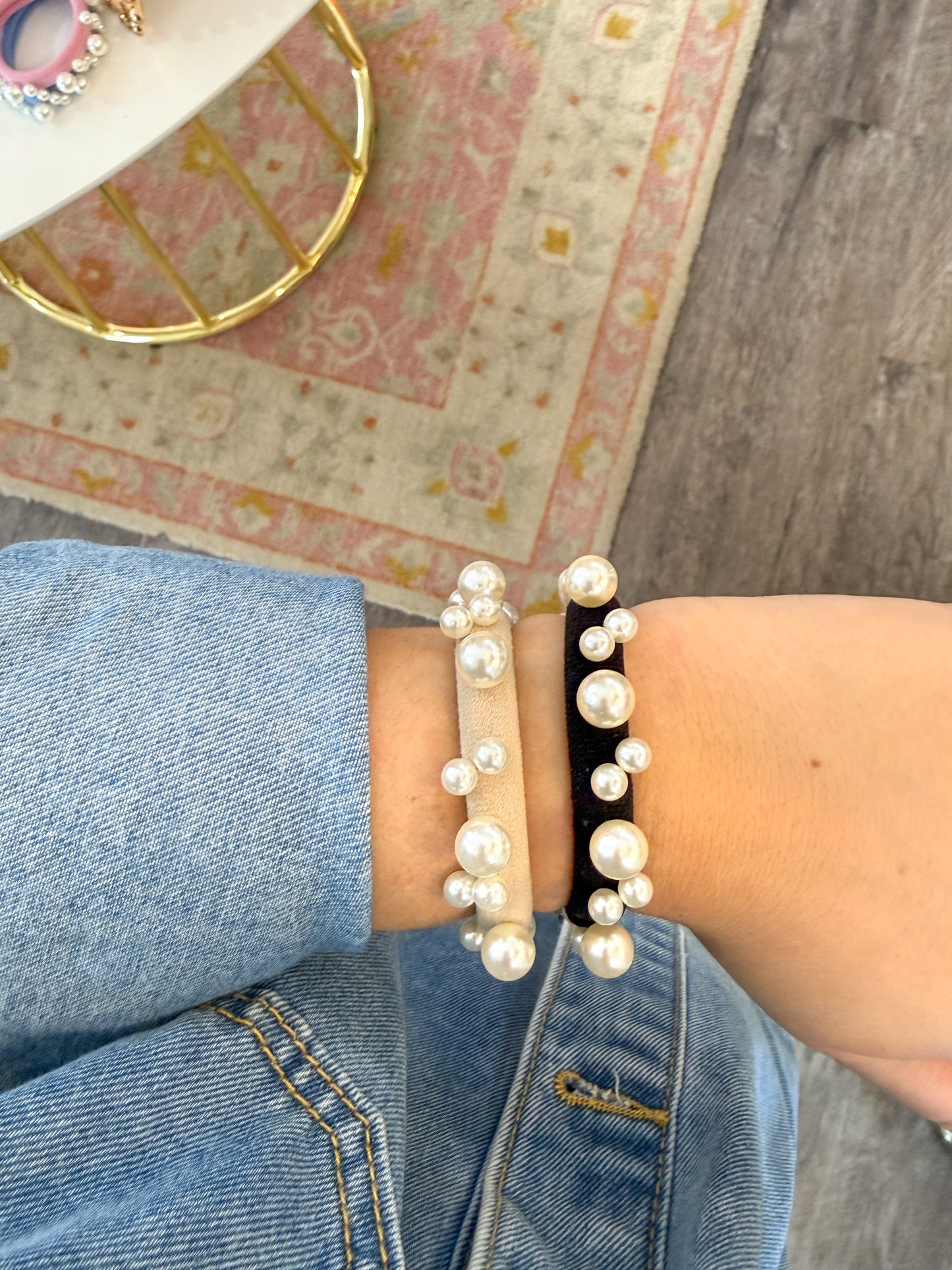 PEARL HAIR TIES - SET OF 4