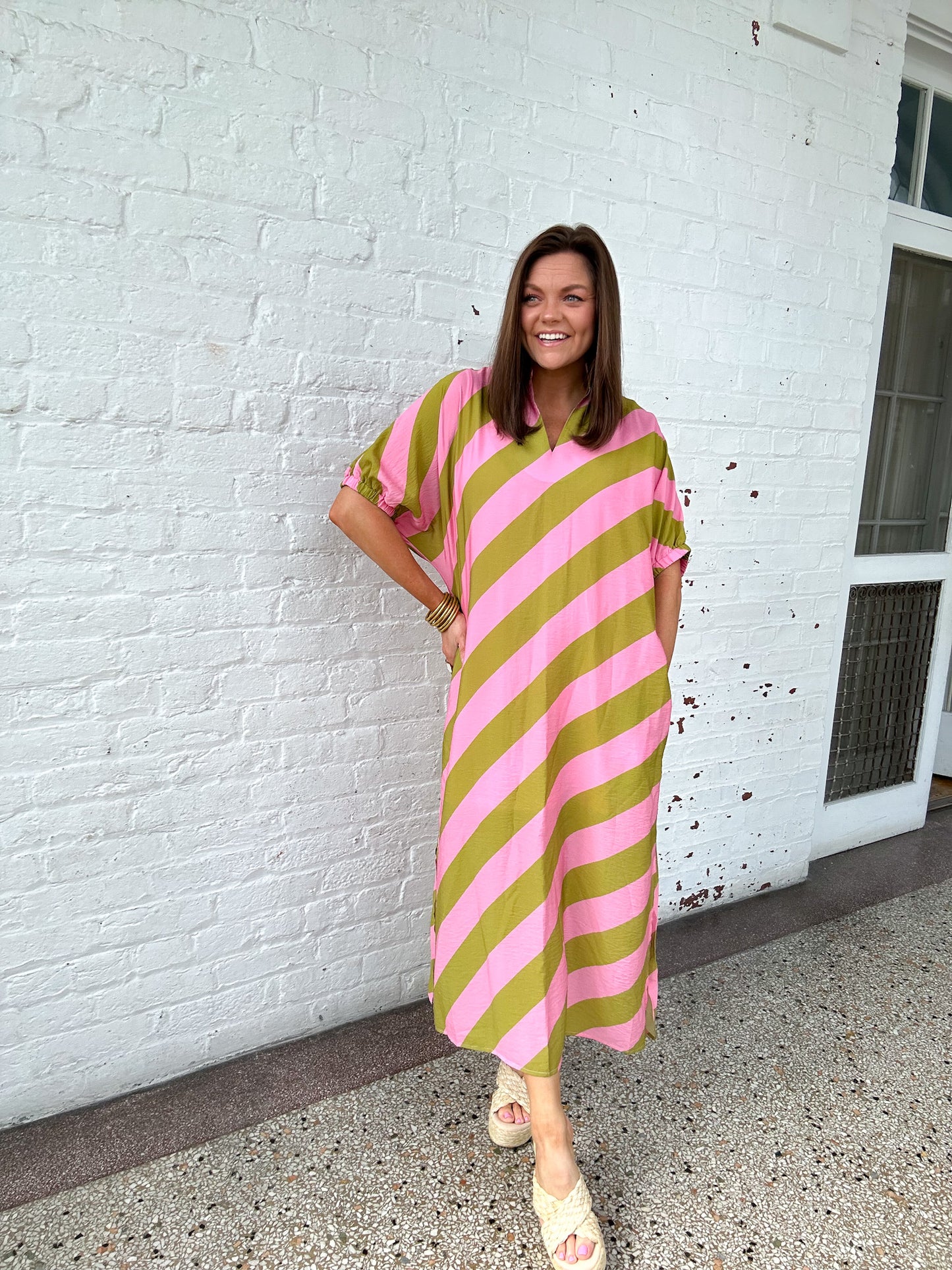STRAWBERRY KIWI MAXI DRESS