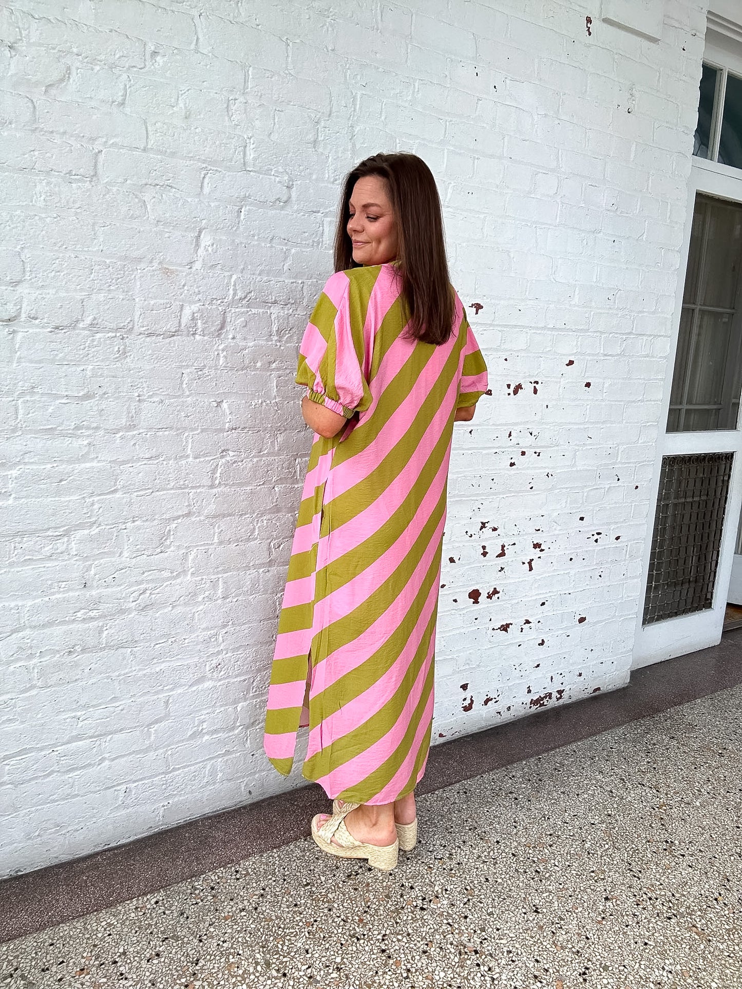 STRAWBERRY KIWI MAXI DRESS