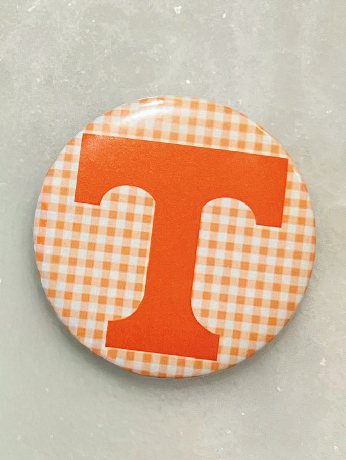 GINGHAM POWER T GAMEDAY BUTTON