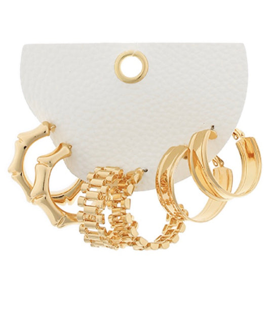 GOLD STYLED EARRING SET