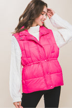 Load image into Gallery viewer, PIPER PUFFER VEST - MAGENTA
