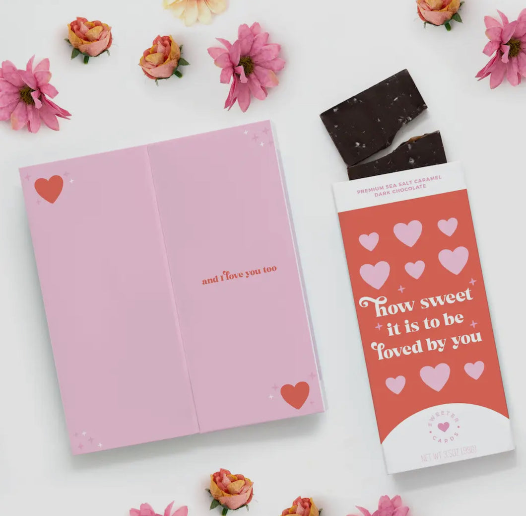 HOW SWEET IT IS - Valentine's Day Card with Chocolate Bar