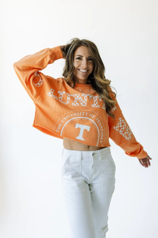 TENNESSEE PHIPPS CROPPED CREWNECK - ORANGE