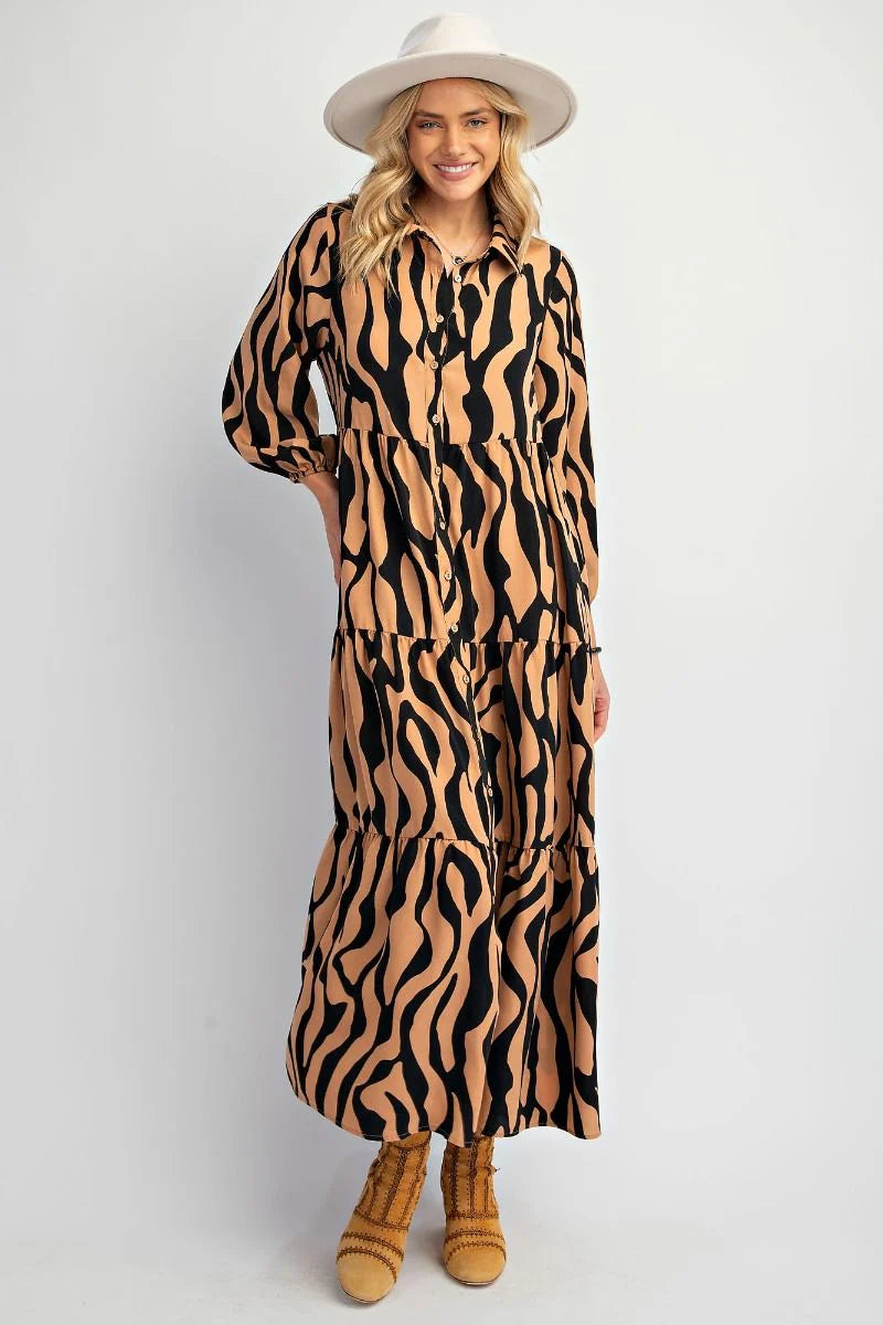 GROOVY MAXI DRESS - BLACK