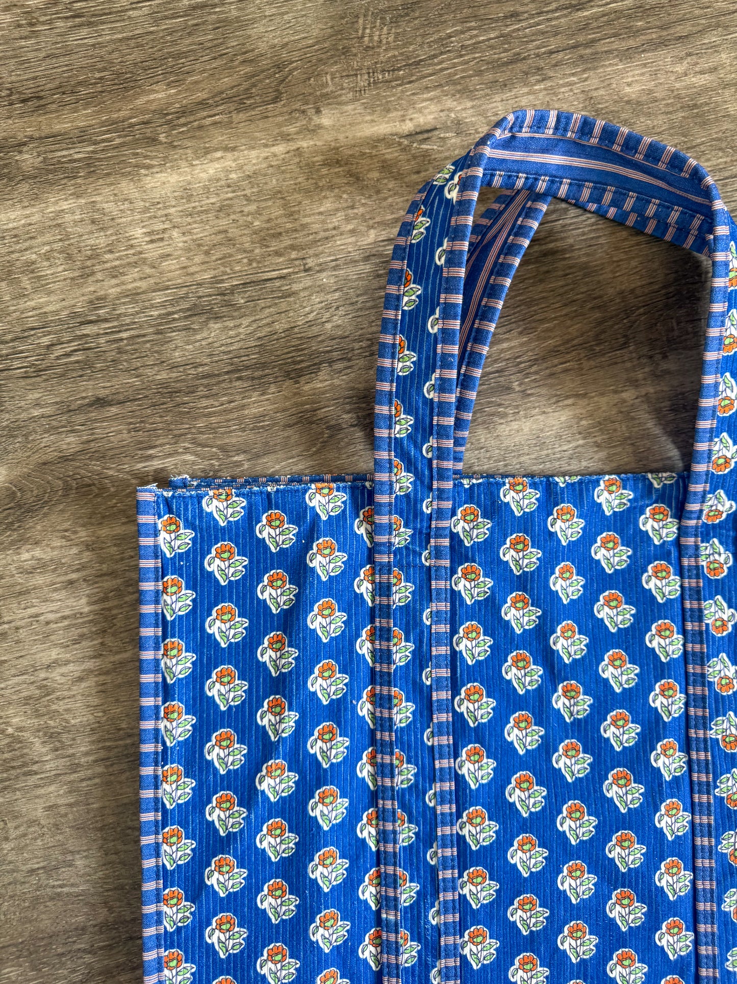 QUILTED BAG - BLUE