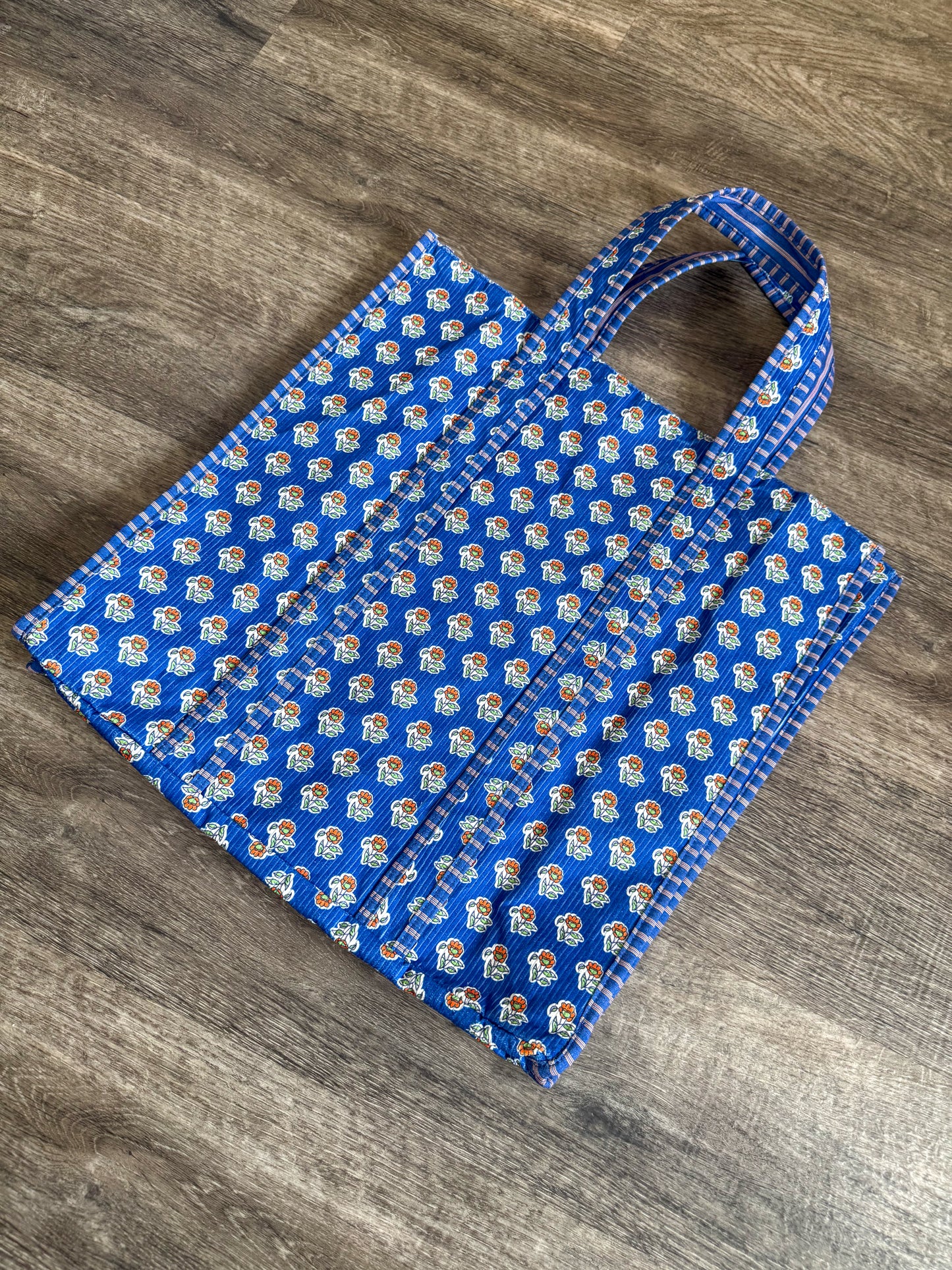 QUILTED BAG - BLUE