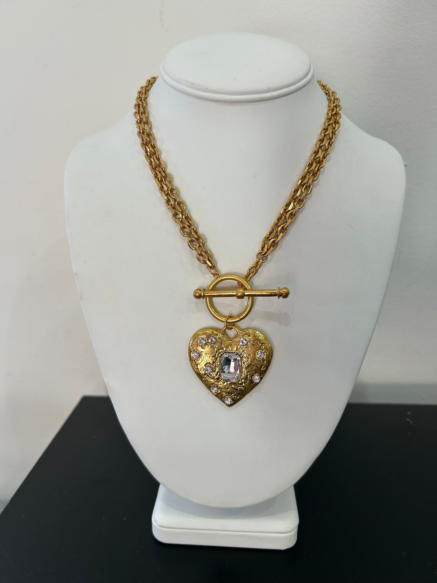 LAYERED GOLD HEART NECKLACE